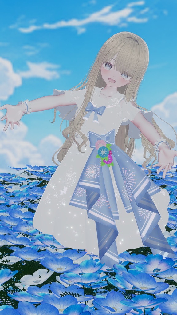 夕涼み花火セーラーワンピ / Yusuzumi Hanabi Sailor Dress【17アバター対応衣装】