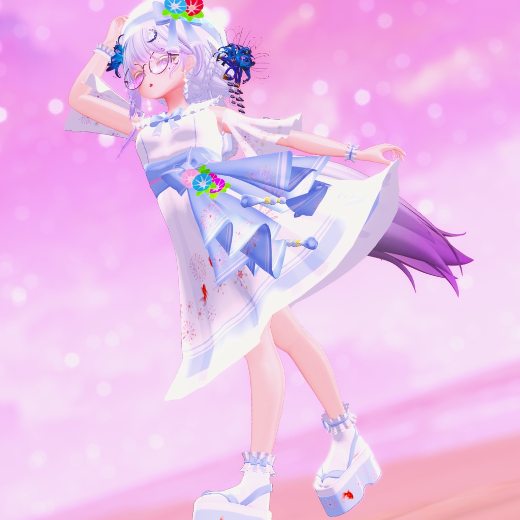 夕涼み花火セーラーワンピ / Yusuzumi Hanabi Sailor Dress【17アバター対応衣装】