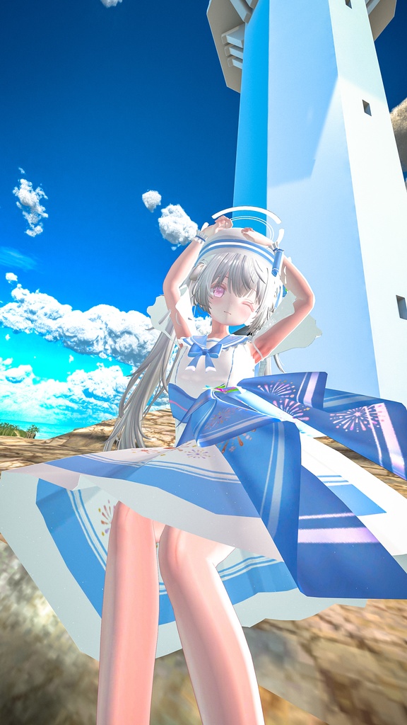 夕涼み花火セーラーワンピ / Yusuzumi Hanabi Sailor Dress【17アバター対応衣装】