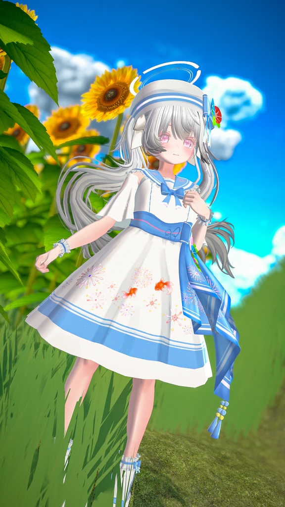夕涼み花火セーラーワンピ / Yusuzumi Hanabi Sailor Dress【17アバター対応衣装】