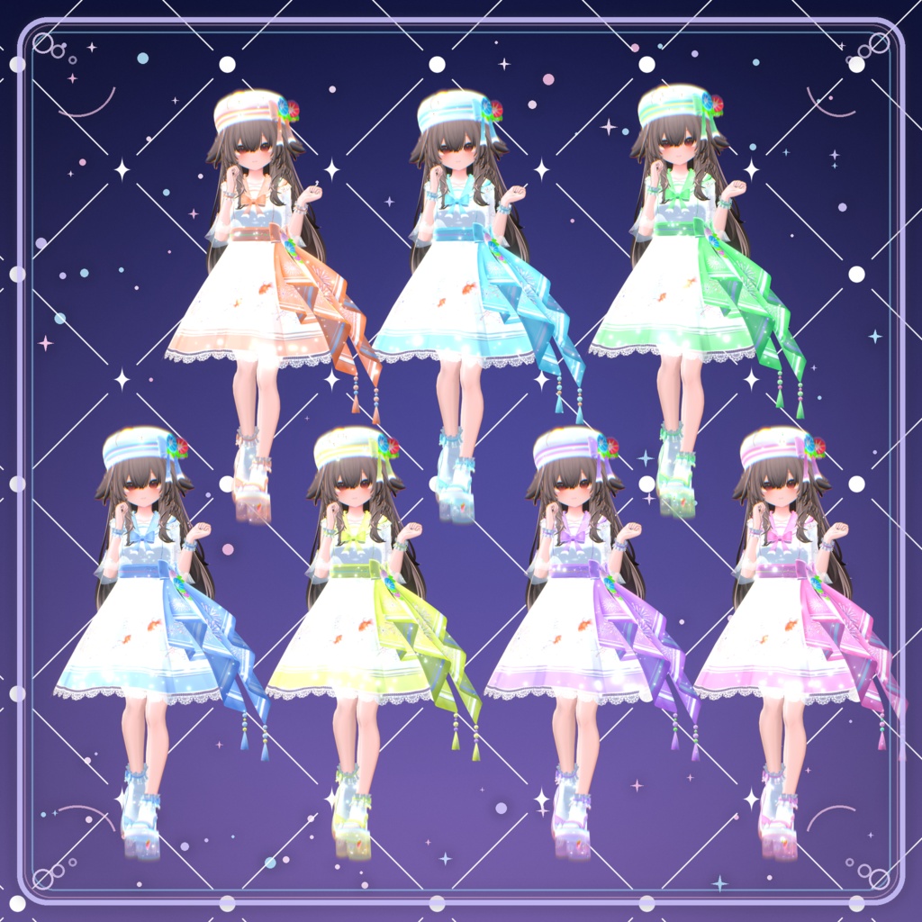 夕涼み花火セーラーワンピ / Yusuzumi Hanabi Sailor Dress【17アバター対応衣装】
