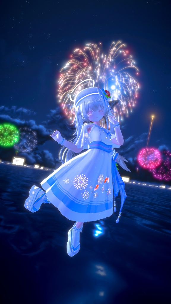 夕涼み花火セーラーワンピ / Yusuzumi Hanabi Sailor Dress【17アバター対応衣装】