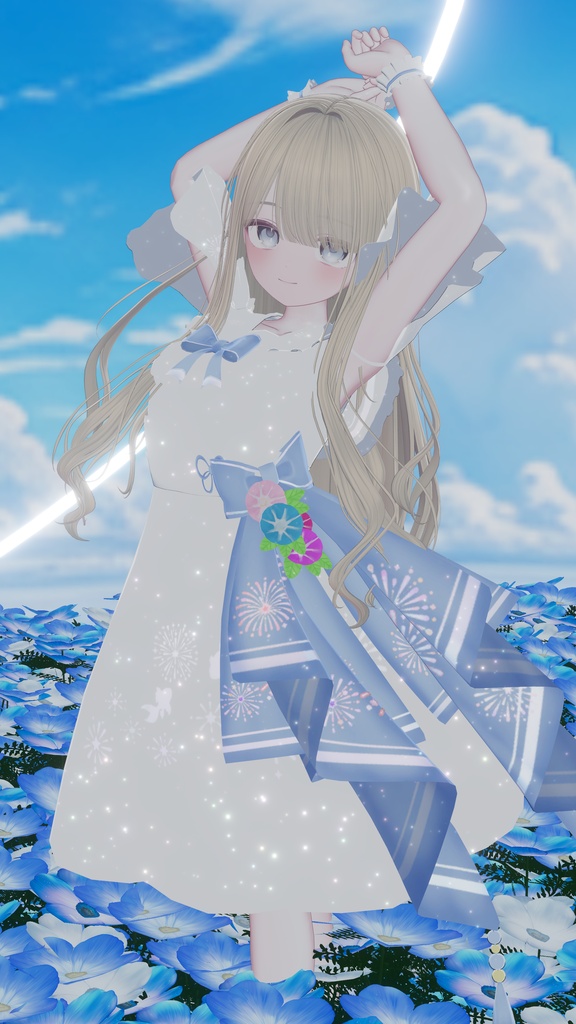 夕涼み花火セーラーワンピ / Yusuzumi Hanabi Sailor Dress【17アバター対応衣装】