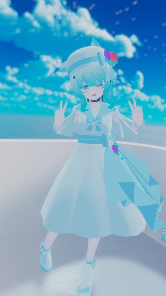 夕涼み花火セーラーワンピ / Yusuzumi Hanabi Sailor Dress【17アバター対応衣装】