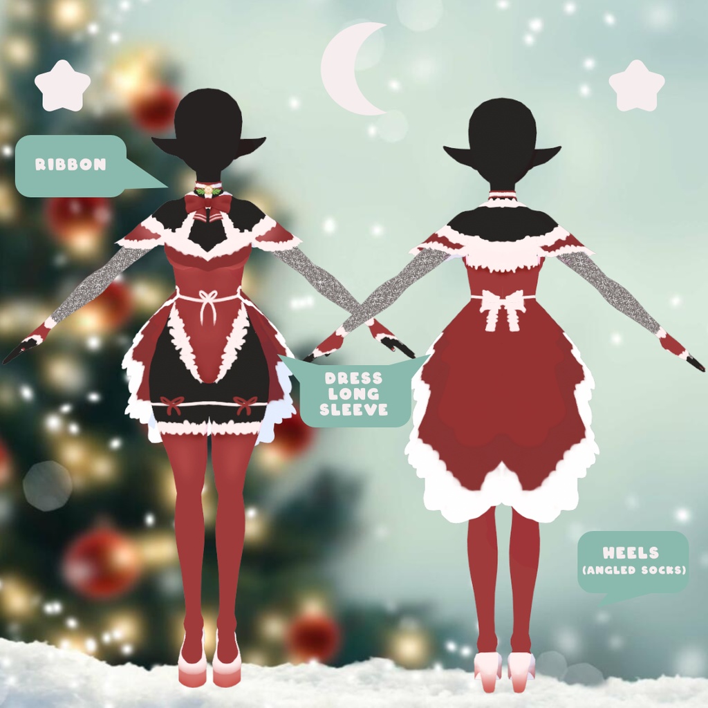 Festive Winter Outfit VRoid 冬の服装 traje de invierno