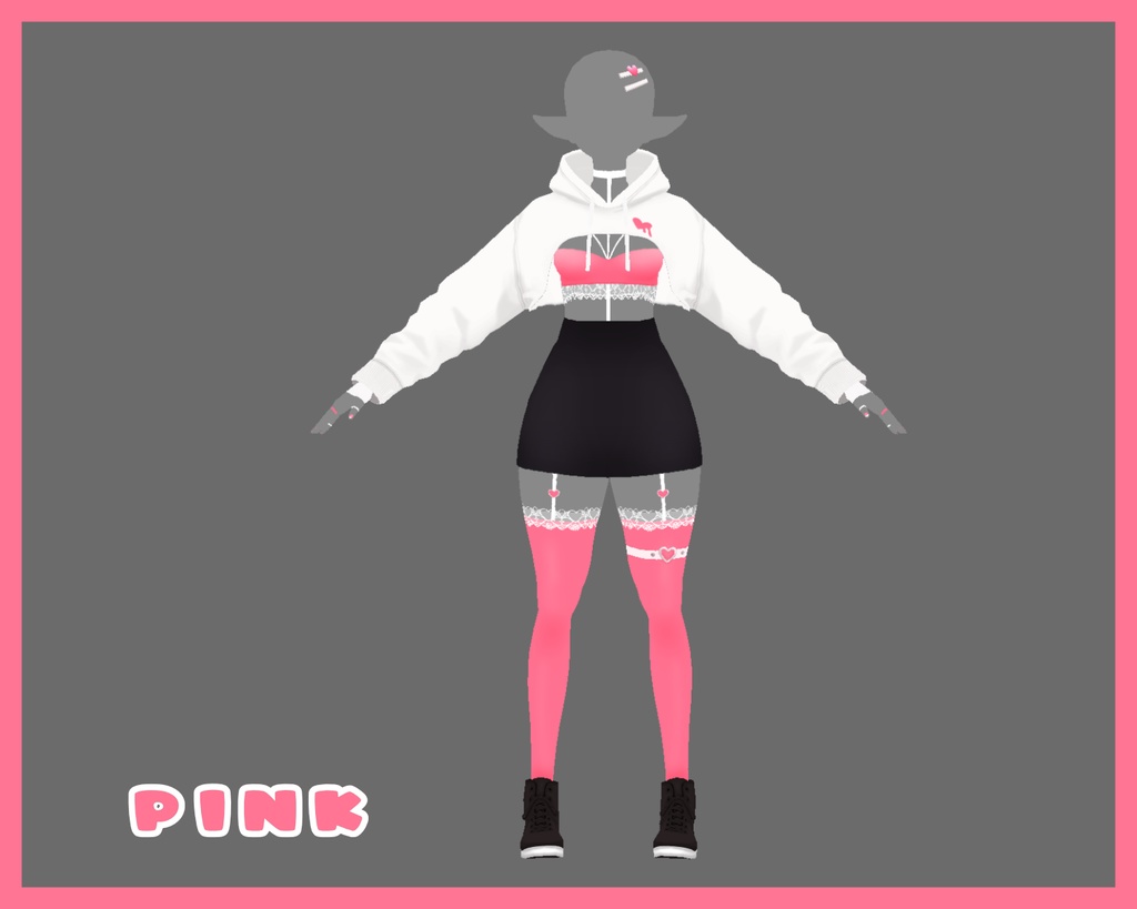 Valentines Outfit Set VRoid Texture