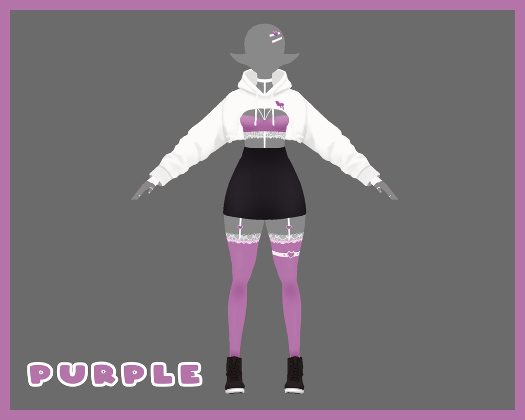 Valentines Outfit Set VRoid Texture