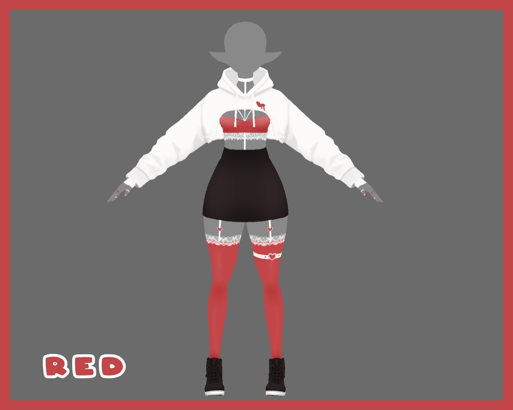 Valentines Outfit Set VRoid Texture