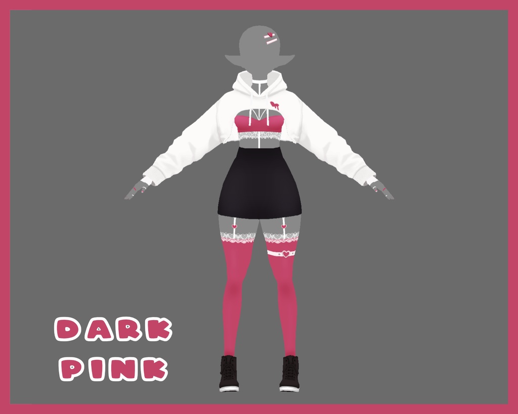 Valentines Outfit Set VRoid Texture