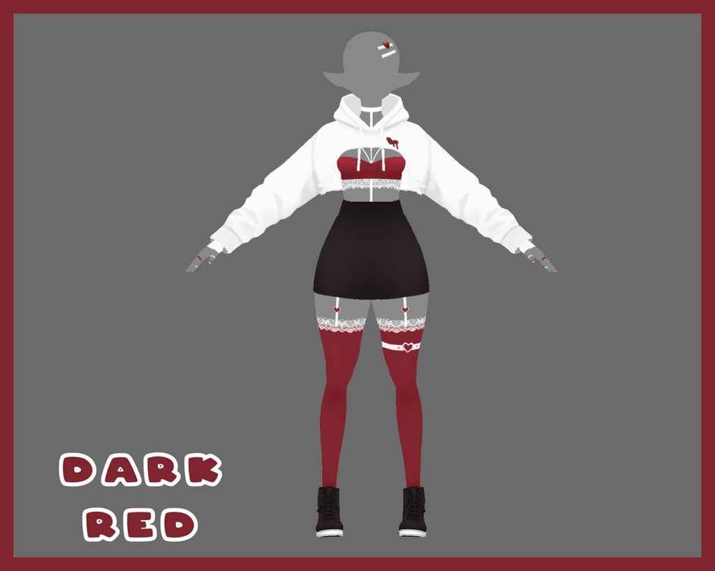 Valentines Outfit Set VRoid Texture