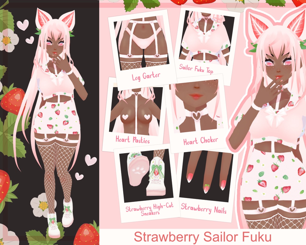 Strawberry Sailor Fuku VRoid 服 | Traje Uniforme Japones