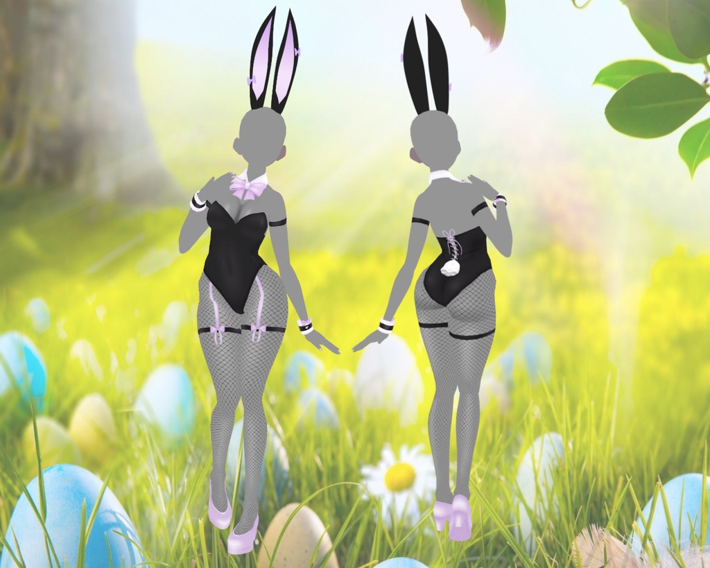Bunny Girl Suit Easter Outfit Set VRoid Traje