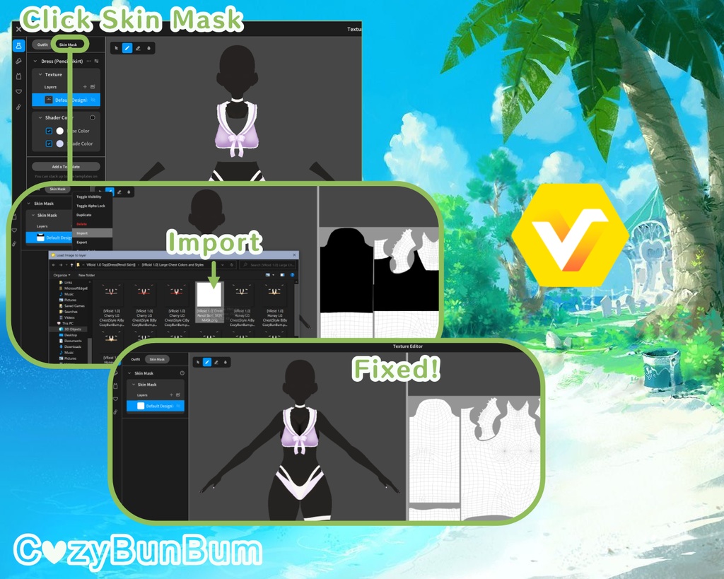 Sailor Fuku Swimsuit VRoid 水着 Traje de baño