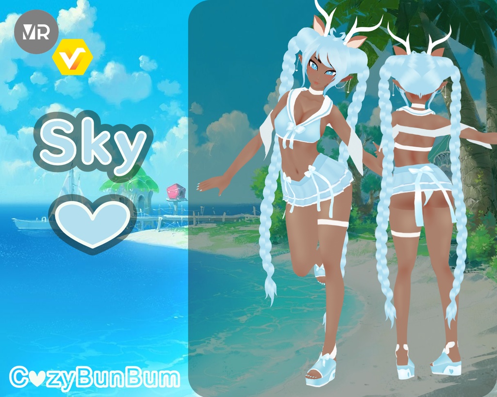 Sailor Fuku Swimsuit VRoid 水着 Traje de baño