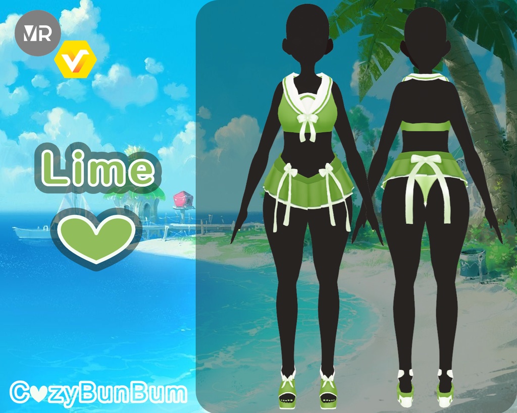 Sailor Fuku Swimsuit VRoid 水着 Traje de baño