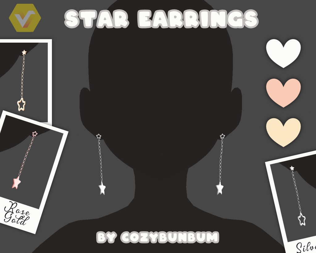 Star Earrings VRoid イヤリング Set de aretes - CozyBunBum - BOOTH