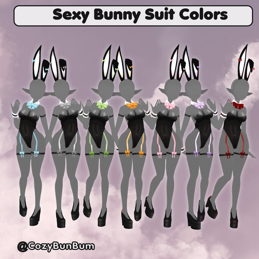 VRoid Texture Set Bunny Suit V2 | Traje Kawaii Costume バニーガール