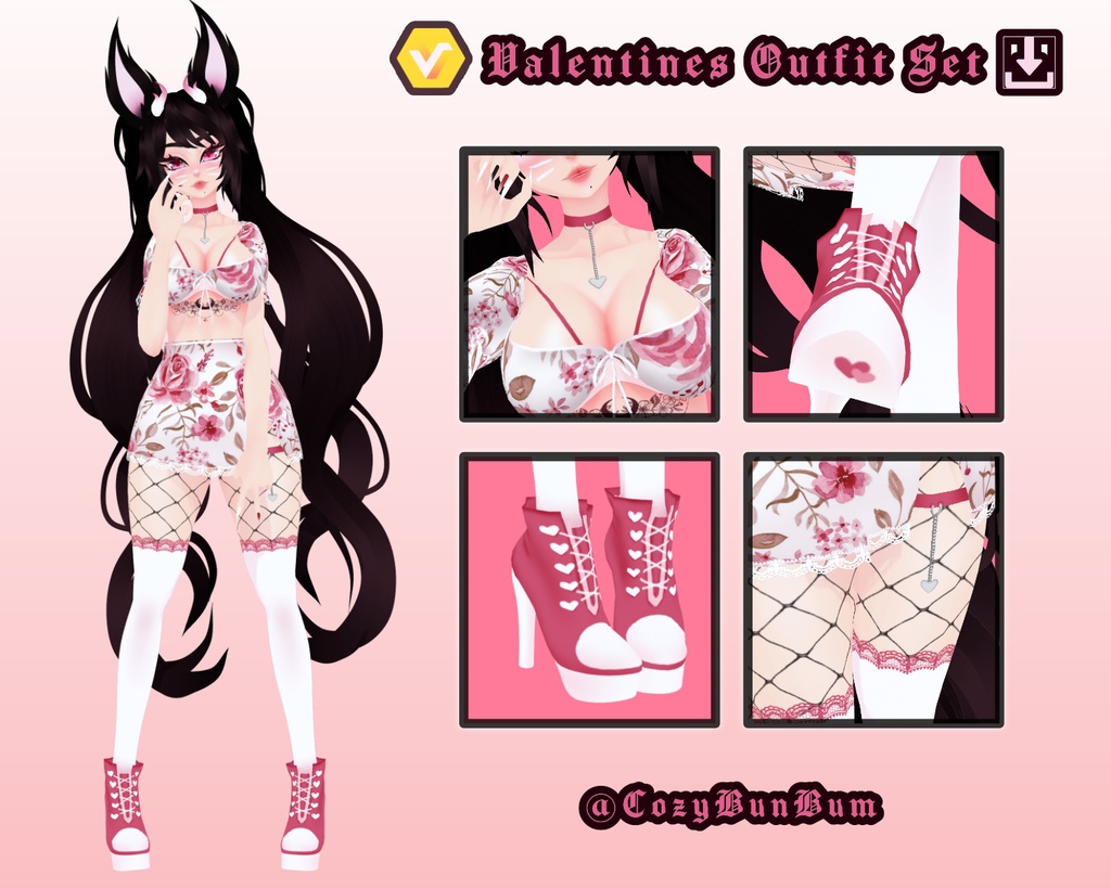 VRoid Clothing Set Valentines Day バレンタインデー