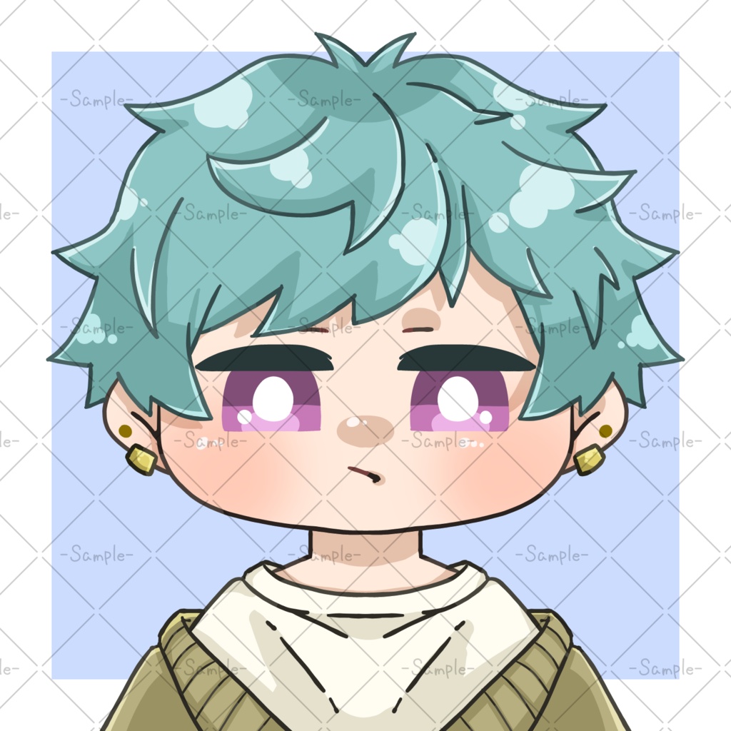 【アイコン】青髪の男の子