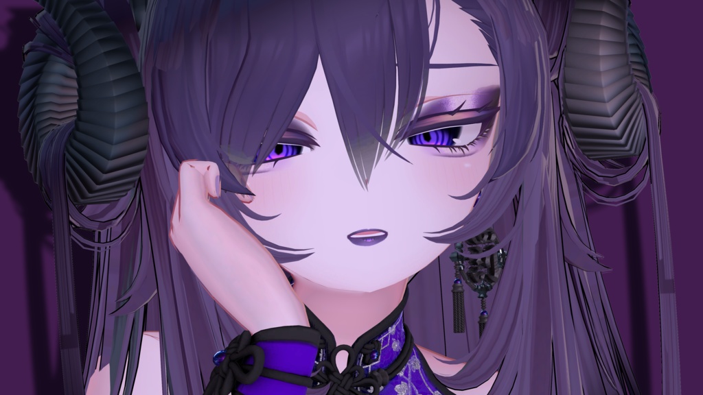 【萌専用】紫メイク（舌テクスチャー付き）