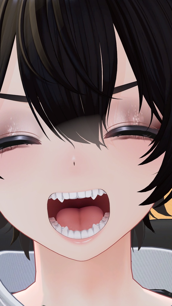 【彼方専用】ビジュアル系メイク(歯と瞳&発光テクスチャ付き)