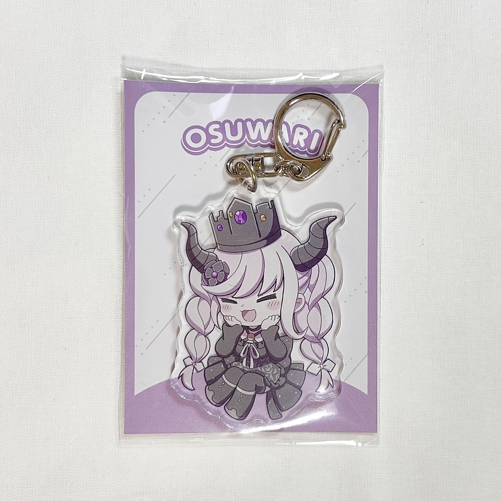 おすわりアクリルキーホルダー