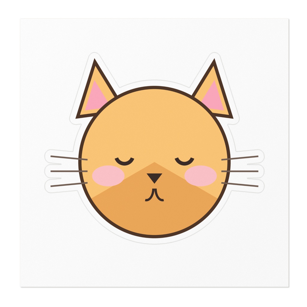 ねむそうなねこステッカー
