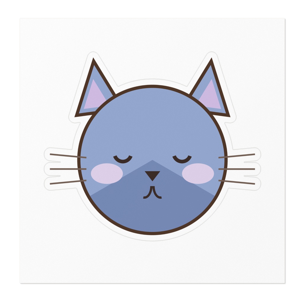 ねむそうなねこステッカー