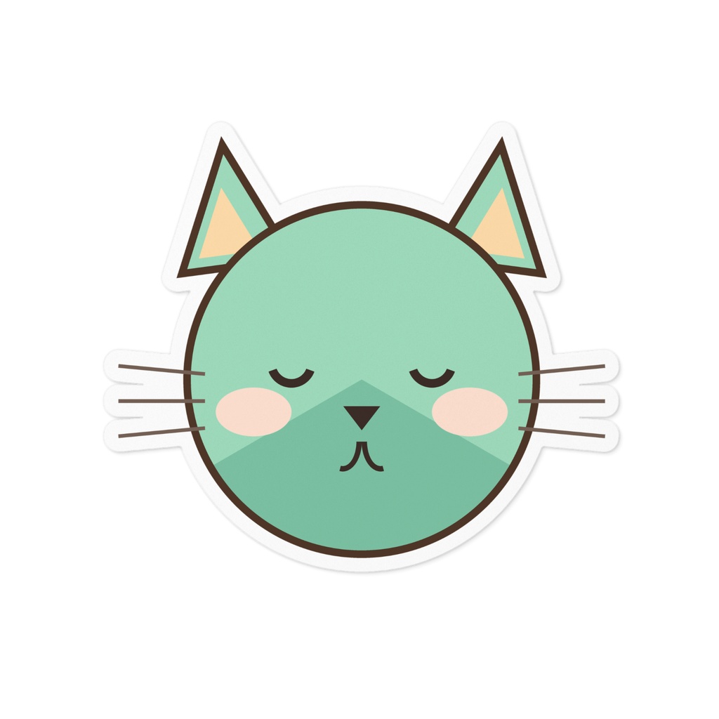 ねむそうなねこステッカー