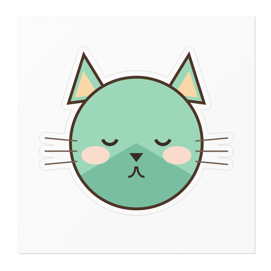 ねむそうなねこステッカー