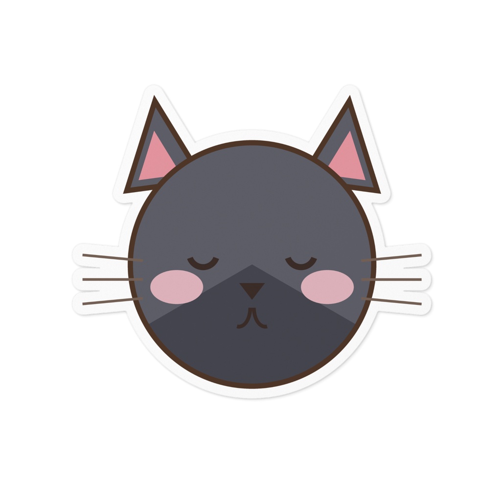 ねむそうなねこステッカー