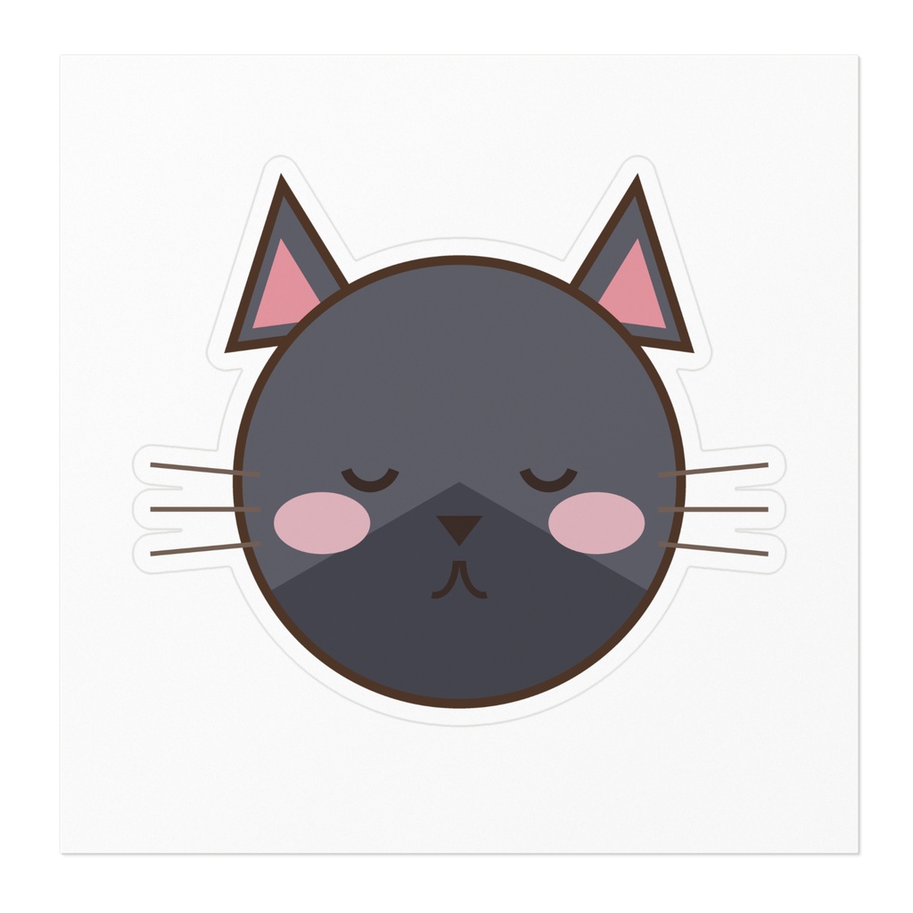 ねむそうなねこステッカー