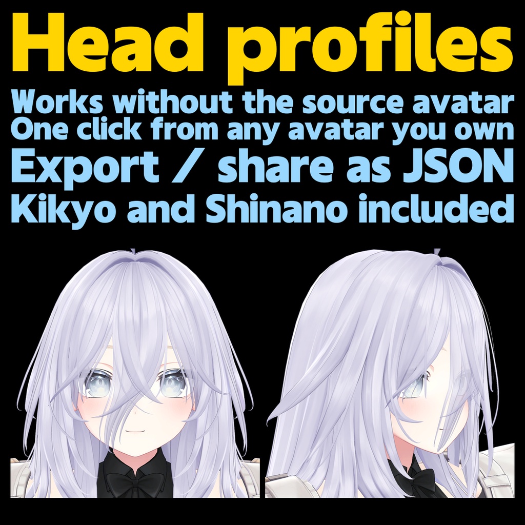 Hair Retargeter - Fit any hairstyle onto any avatar【Head profiles / penetration fix / bone follow / see-through bangs / re-fit】