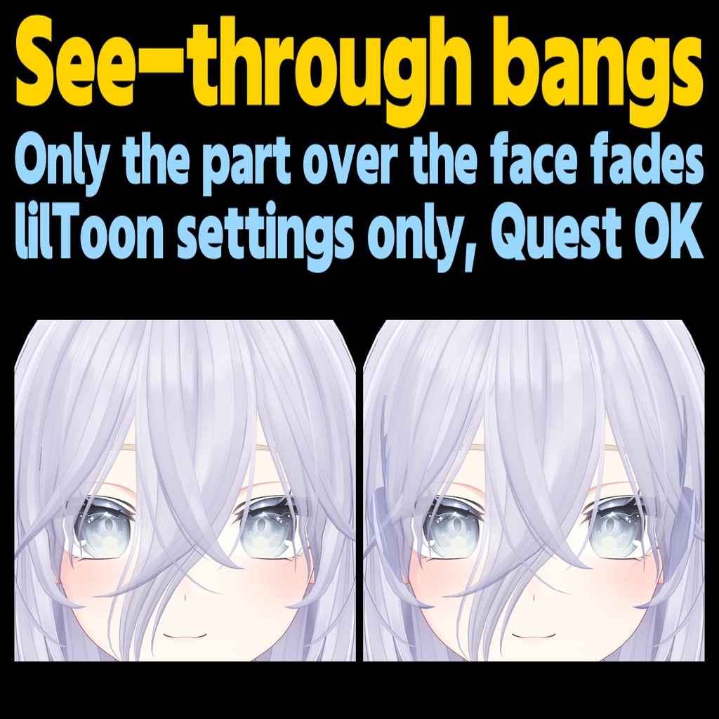 Hair Retargeter - Fit any hairstyle onto any avatar【Head profiles / penetration fix / bone follow / see-through bangs / re-fit】