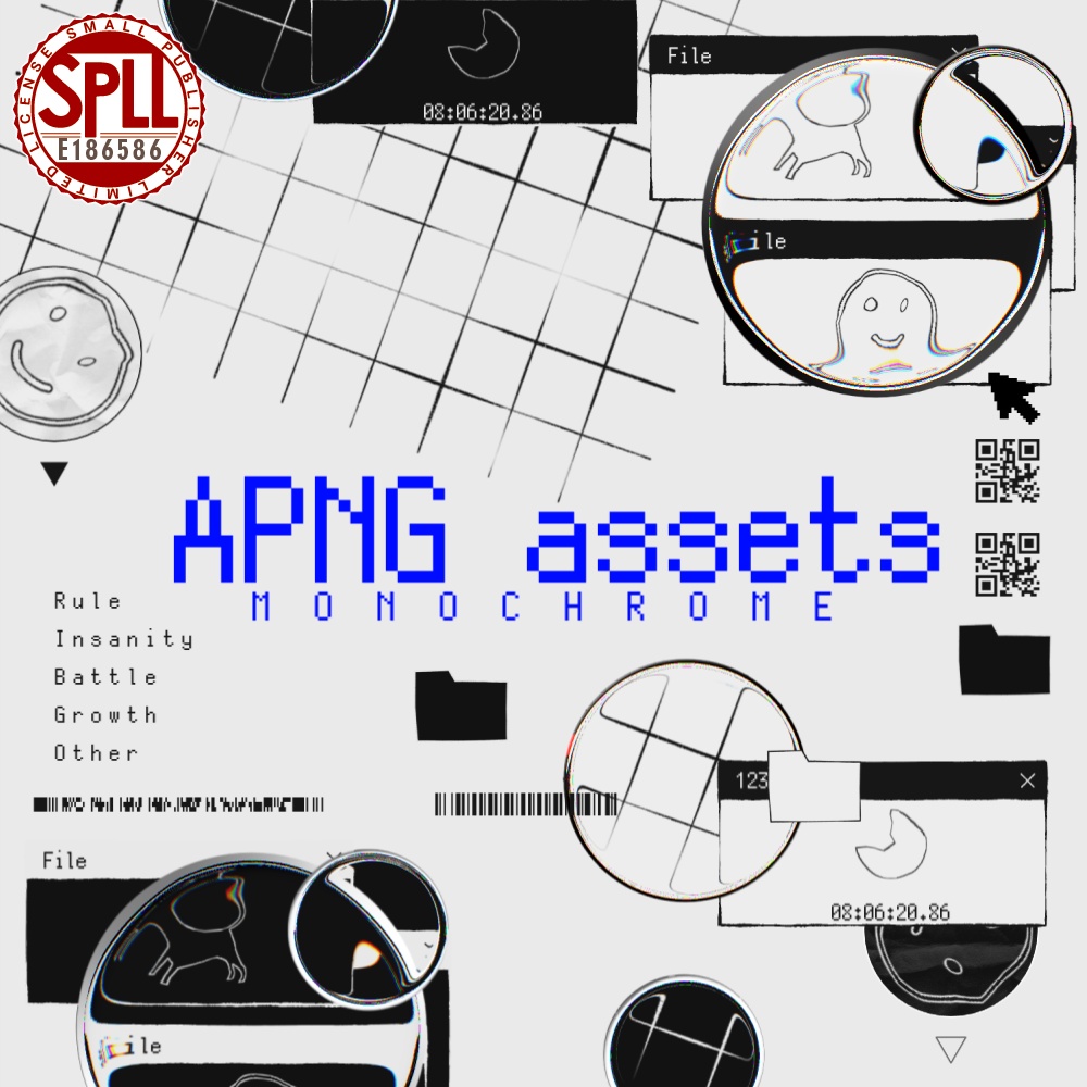 TRPG素材｜白黒／MONOCHROME｜APNG｜SPLL:E186586