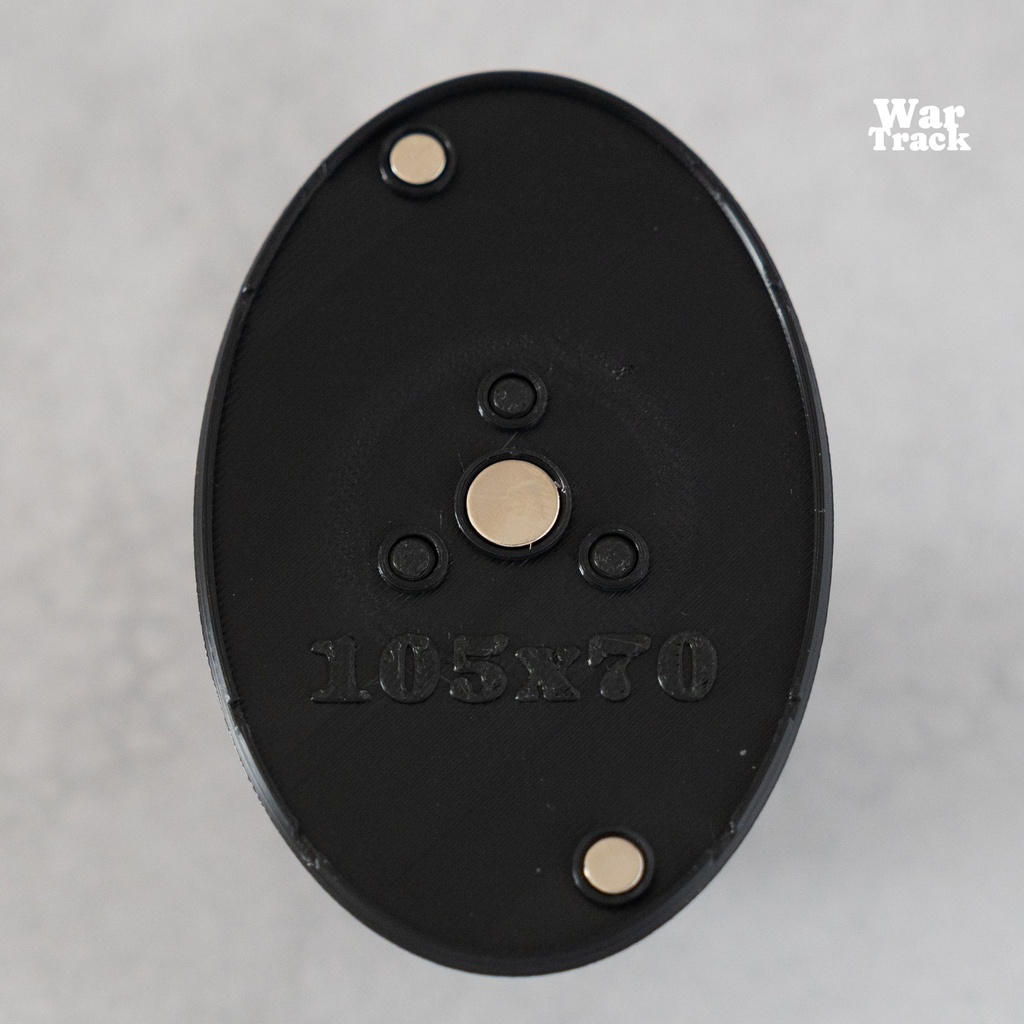 Magnetize Insert 105×70mm Oval × 3 - ミニチュアベース用マグネタイズインサート