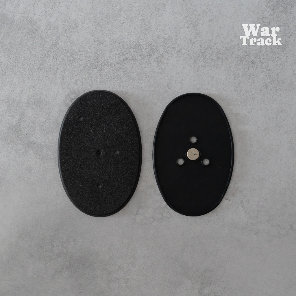 Magnetize Insert 105×70mm Oval × 3 - ミニチュアベース用マグネタイズインサート
