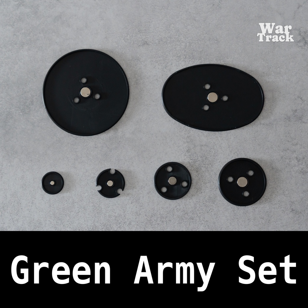 Magnetize Insert Green Army Set - ベース用マグネタイズインサート一式