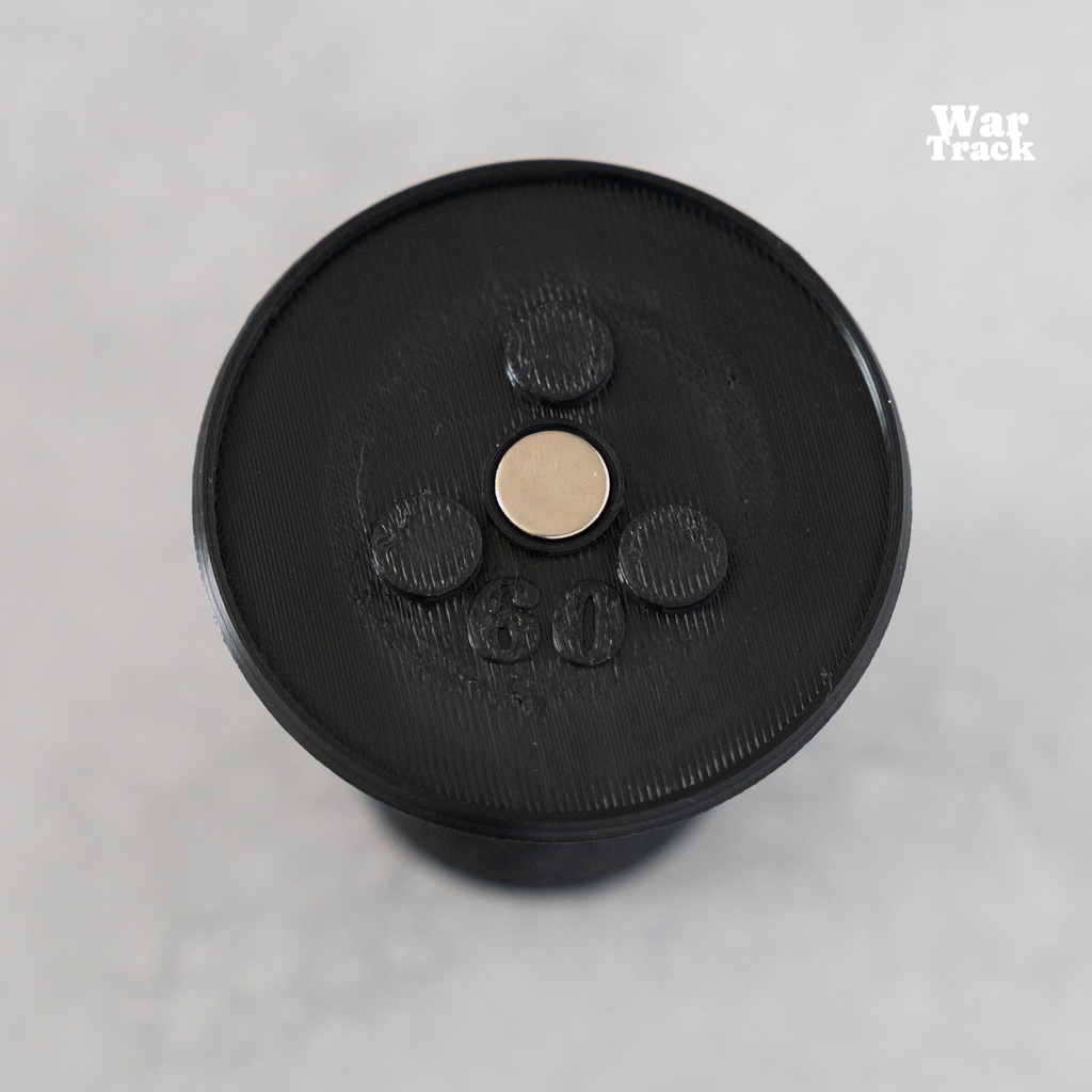 Magnetize Insert 60mm Round × 3 - ミニチュアベース用マグネタイズインサート