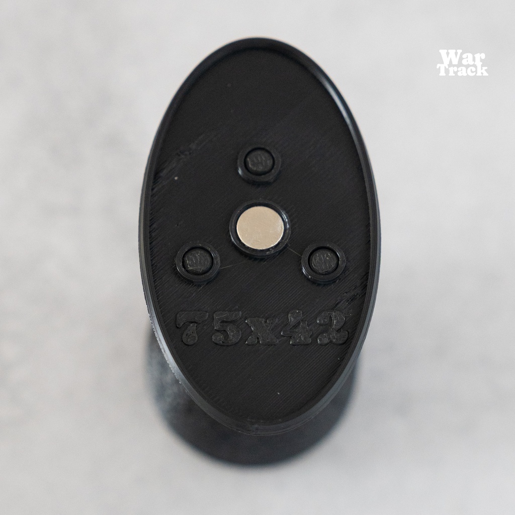 Magnetize Insert 75×42mm Oval × 5 - ミニチュアベース用マグネタイズインサート