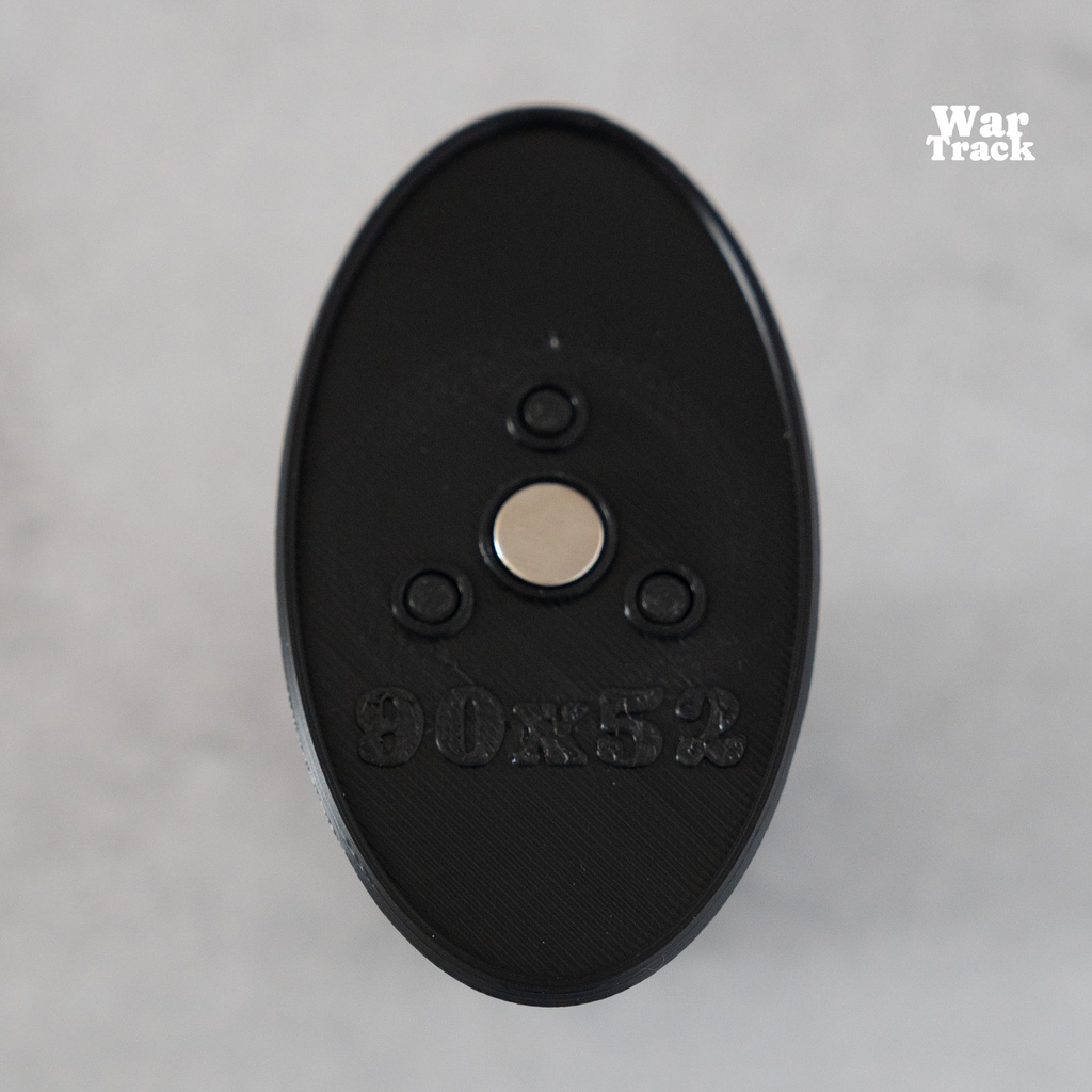 Magnetize Insert 90×52mm Oval × 3 - ミニチュアベース用マグネタイズインサート