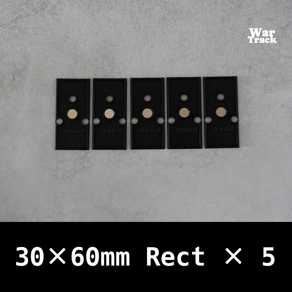 Magnetize Insert 30×60mm Rectangle × 5 - ミニチュアベース用マグネタイズインサート