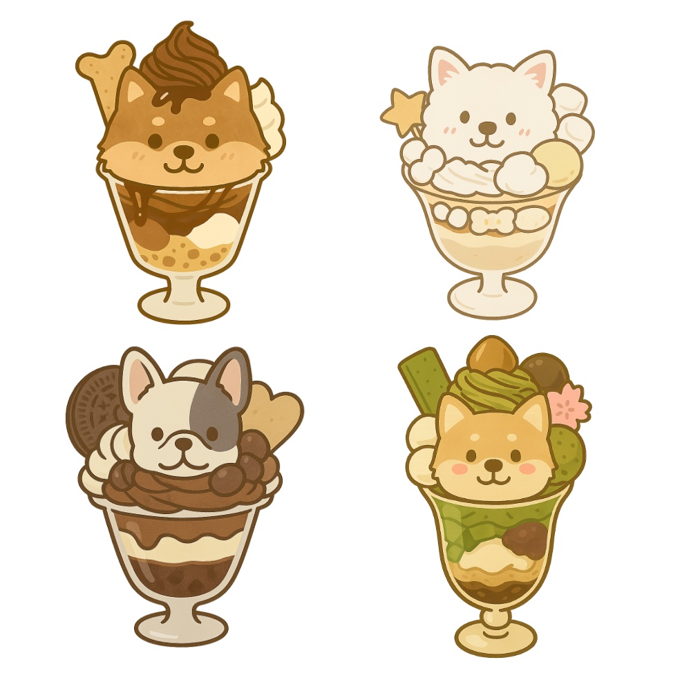 🍨🐕 ASG Dog Parfait Series|犬たちのパフェシリーズ