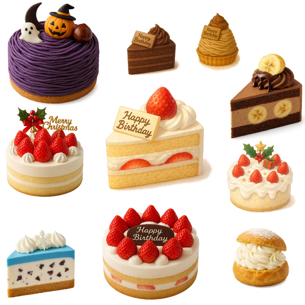 🎂ASG Real Cake Series|リアルケーキ素材50選🍰