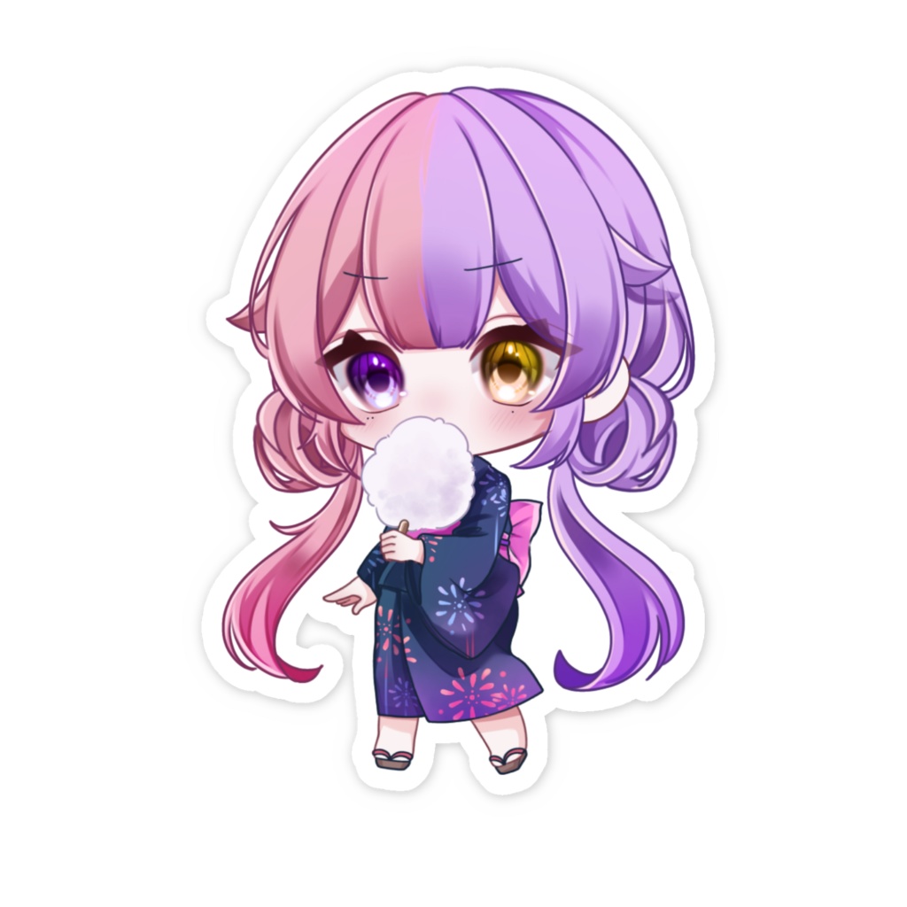 わたぬきステッカー(夏)