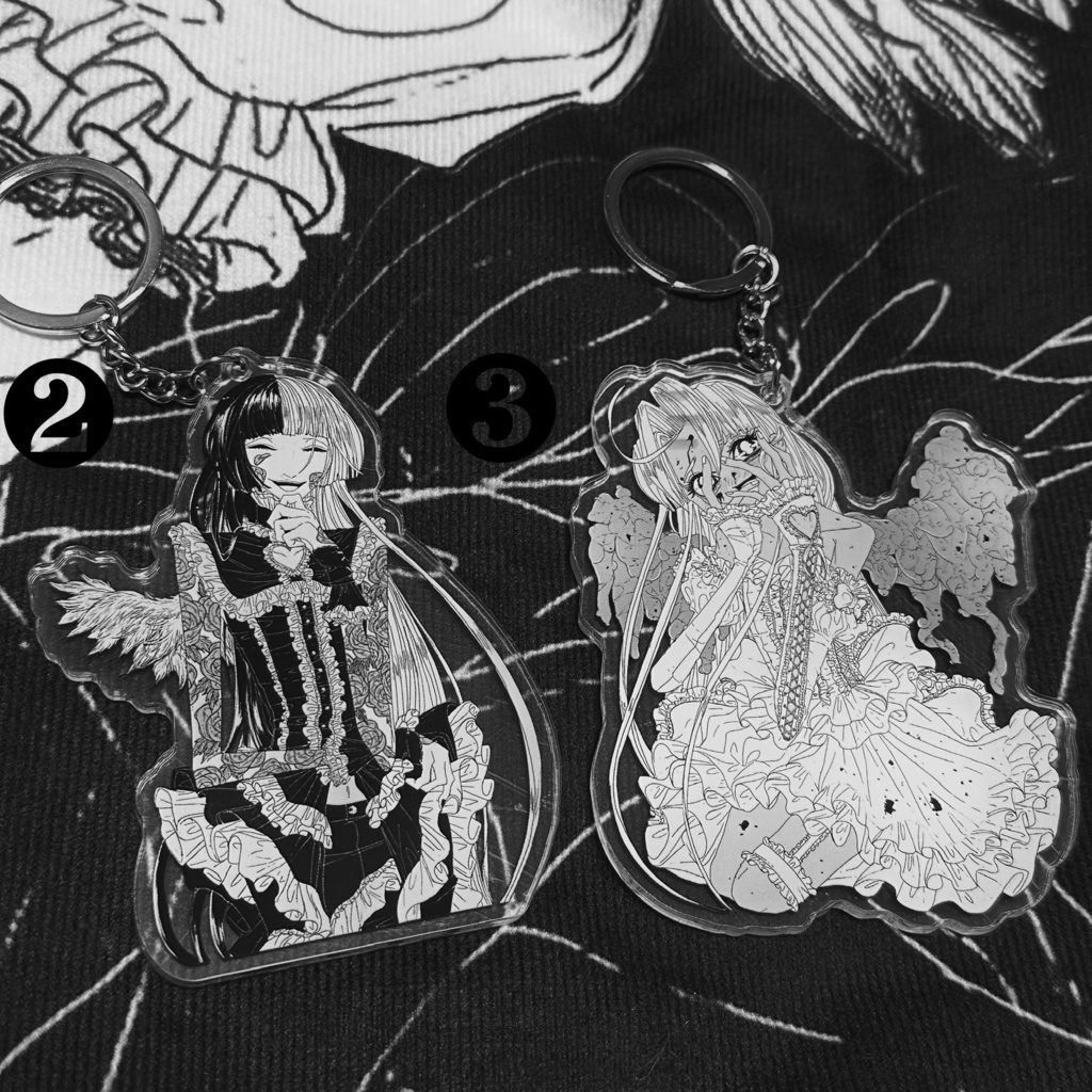 8〜9cmアクリルキーホルダー