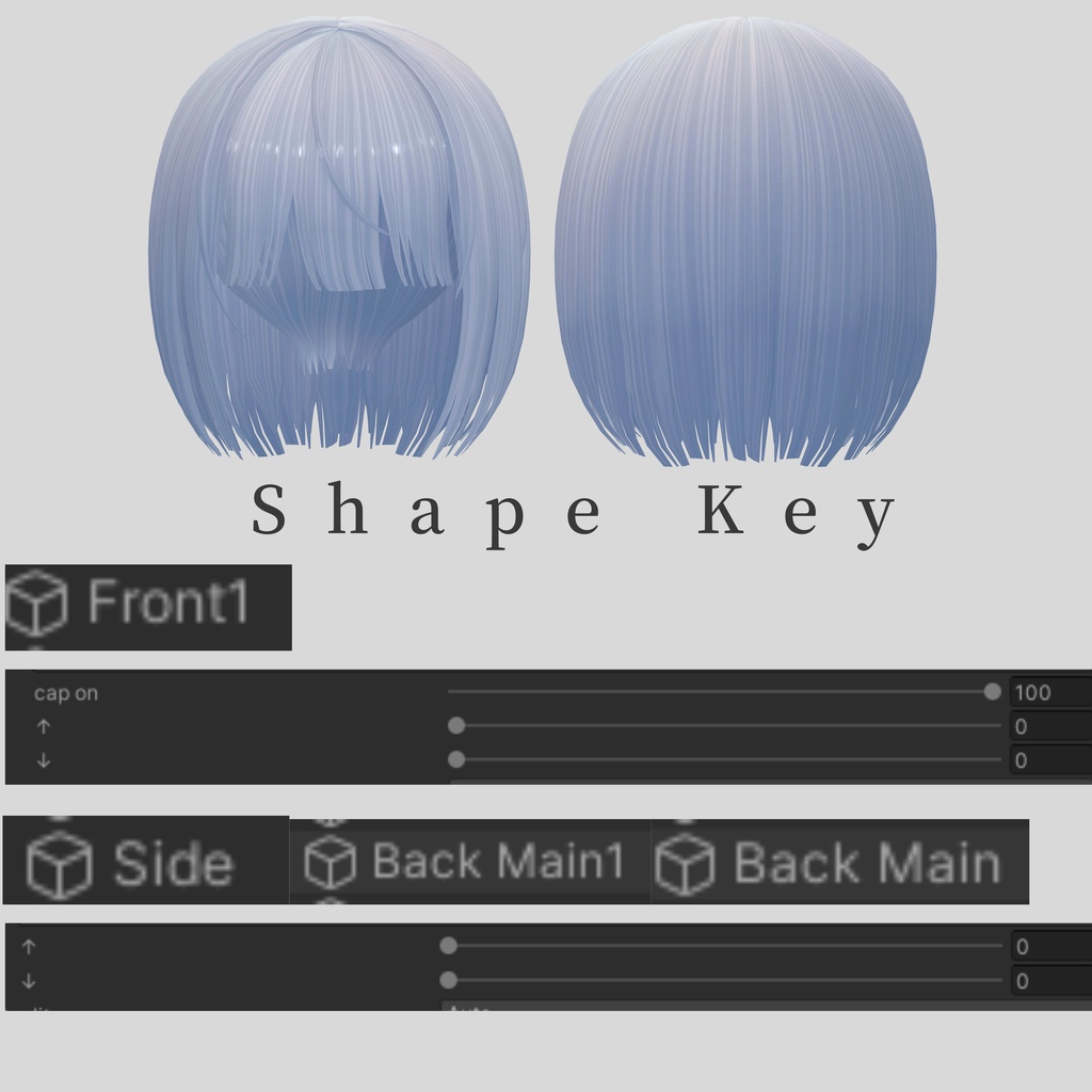 🌸SALE🌸【8Avatars】 Sinple Cat Cap&Bob Hair