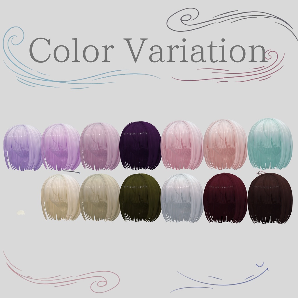 🌸SALE🌸【8Avatars】 Sinple Cat Cap&Bob Hair