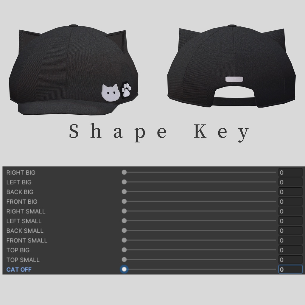 🌸SALE🌸【8Avatars】 Sinple Cat Cap&Bob Hair