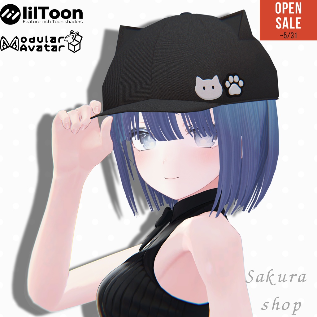 🌸SALE🌸【8Avatars】  Sinple Cat Cap＆Bob Hair
